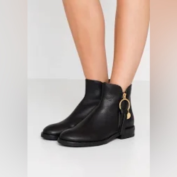 See By Chloe Louise Leather Ankle Booties